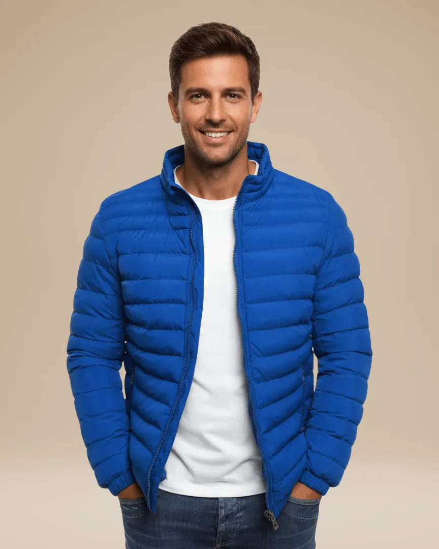 Chaqueta de Invierno de Hombre Ligera Acolchada con Cremallera