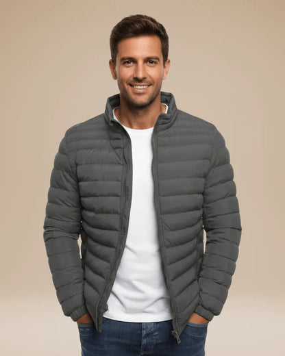 Chaqueta de Invierno de Hombre Ligera Acolchada con Cremallera