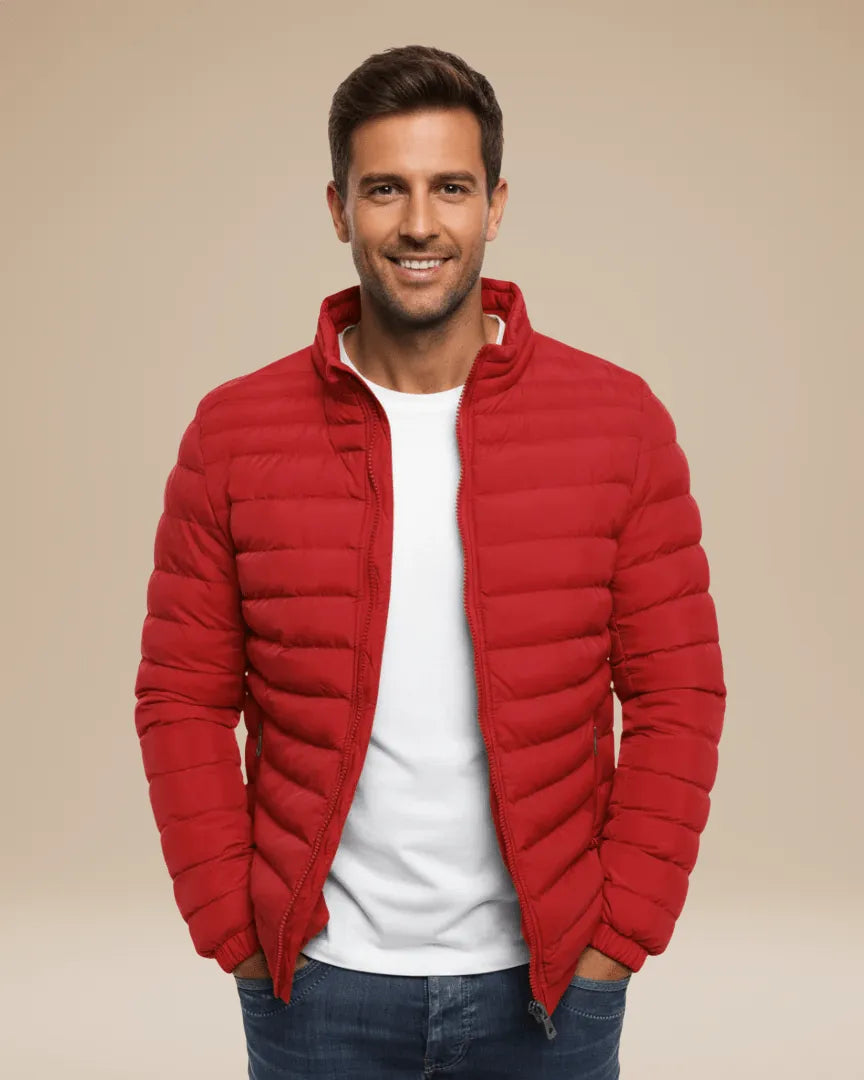 Chaqueta de Invierno de Hombre Ligera Acolchada con Cremallera