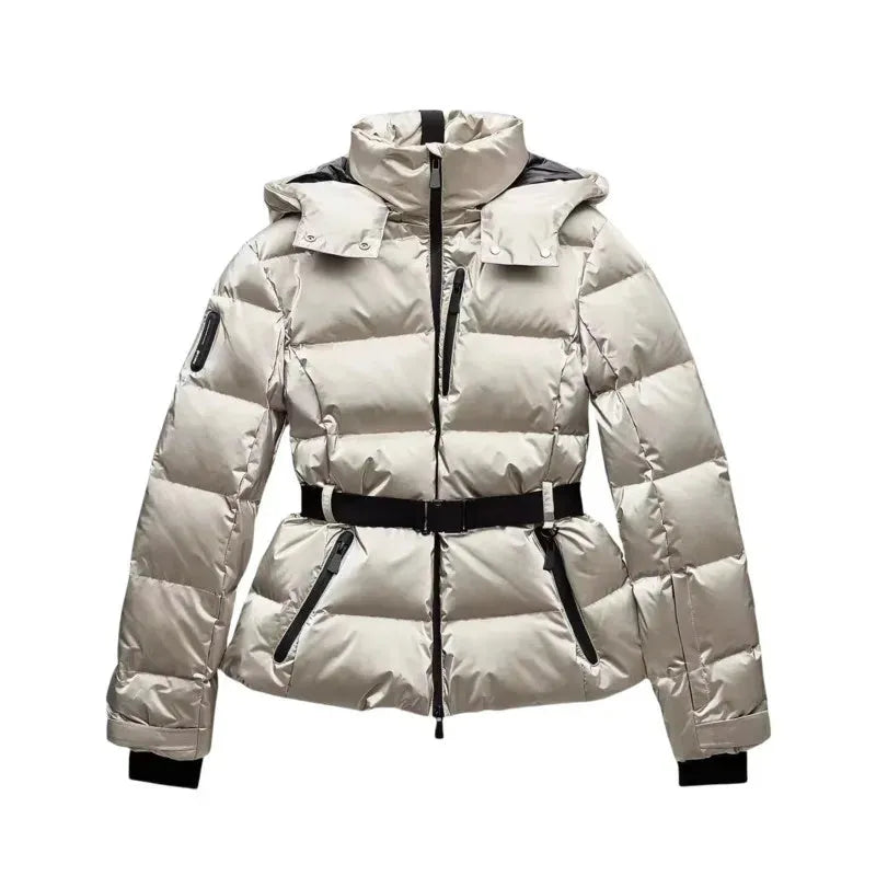 Chaqueta de Invierno de Mujer Acolchada Elegante con Cremallera