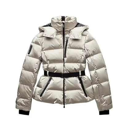 Chaqueta de Invierno de Mujer Acolchada Elegante con Cremallera