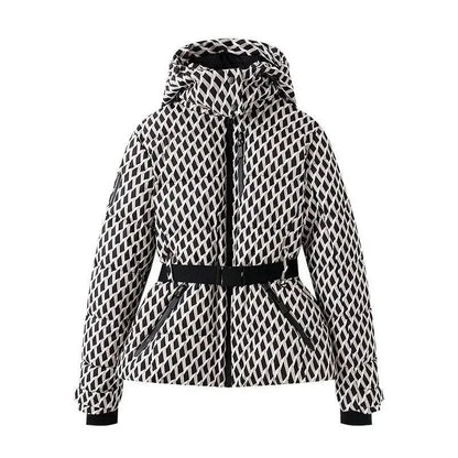 Chaqueta de Invierno de Mujer Acolchada Elegante con Cremallera