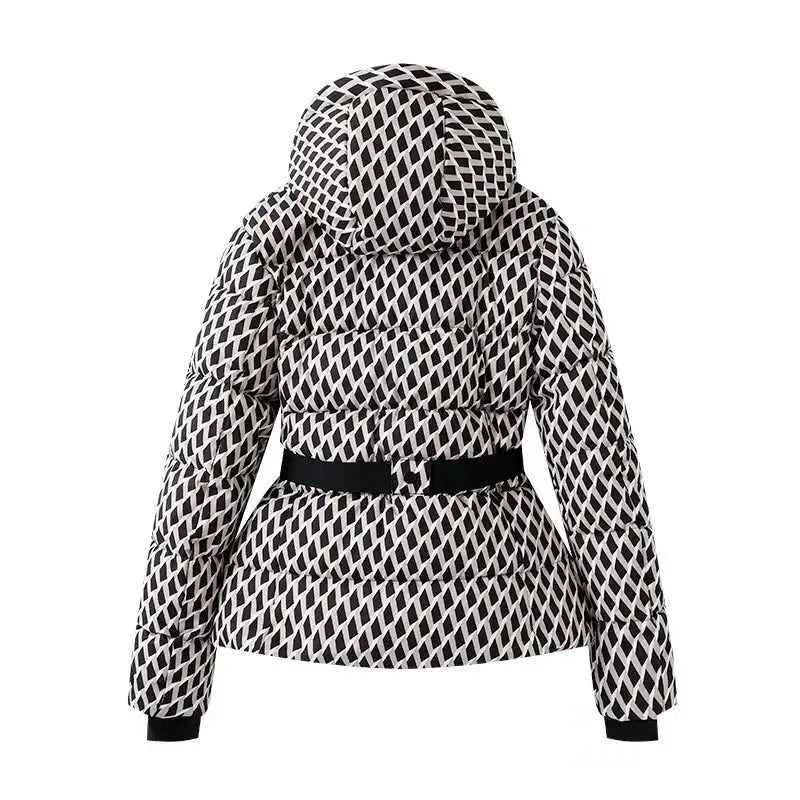 Chaqueta de Invierno de Mujer Acolchada Elegante con Cremallera