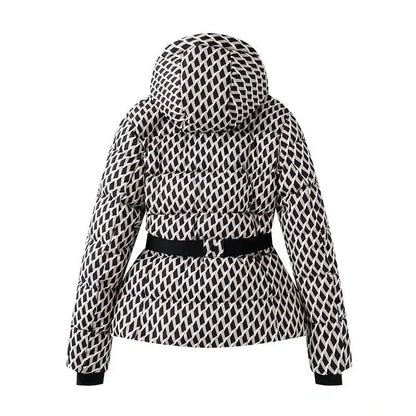 Chaqueta de Invierno de Mujer Acolchada Elegante con Cremallera