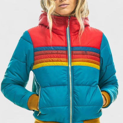 Chaqueta de Invierno de Mujer Acolchada Ligera con Capucha
