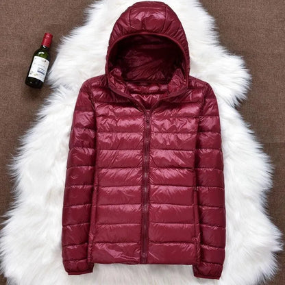 Chaqueta de Invierno de Mujer Acolchada Ligera con Cremallera