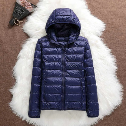 Chaqueta de Invierno de Mujer Acolchada Ligera con Cremallera
