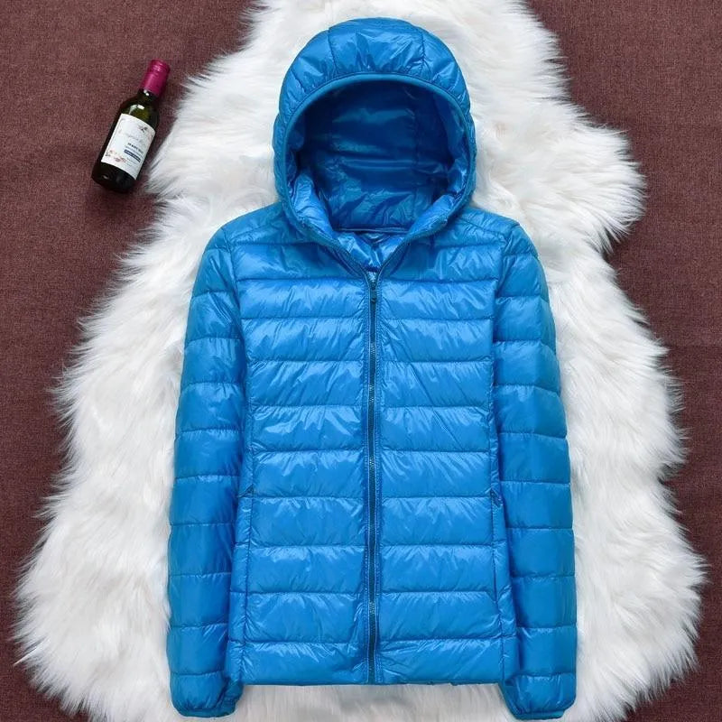 Chaqueta de Invierno de Mujer Acolchada Ligera con Cremallera
