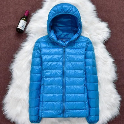 Chaqueta de Invierno de Mujer Acolchada Ligera con Cremallera