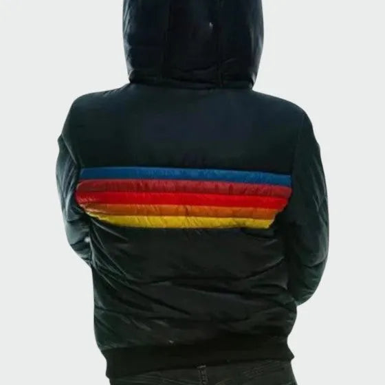 Chaqueta de Invierno de Mujer Acolchada Retro con Capucha
