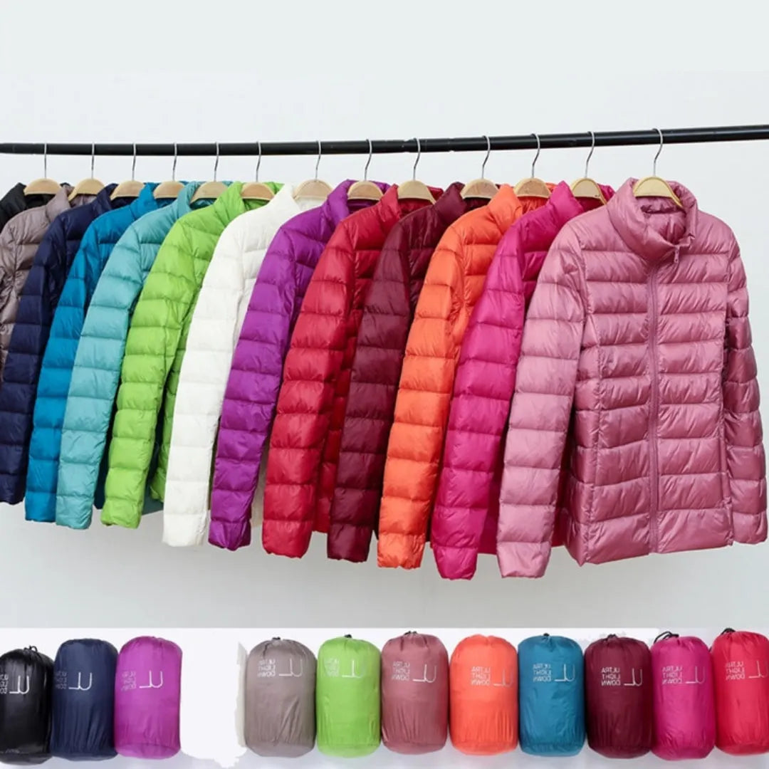 Chaqueta de Invierno de Mujer Elegante Ligera con Bolsillos