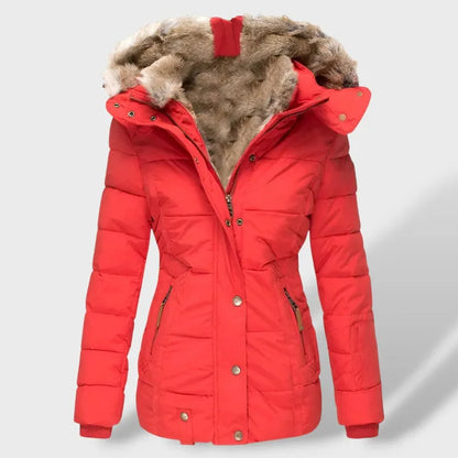 Chaqueta de Invierno para Mujer Acolchada Elegante con Capucha