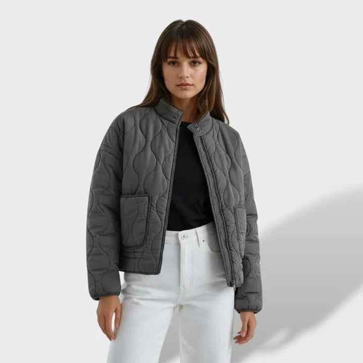 Chaqueta de Invierno para Mujer Acolchada Oversize con Cremallera