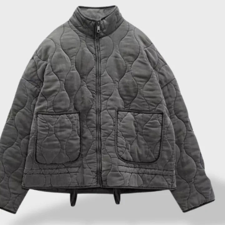 Chaqueta de Invierno para Mujer Acolchada Oversize con Cremallera