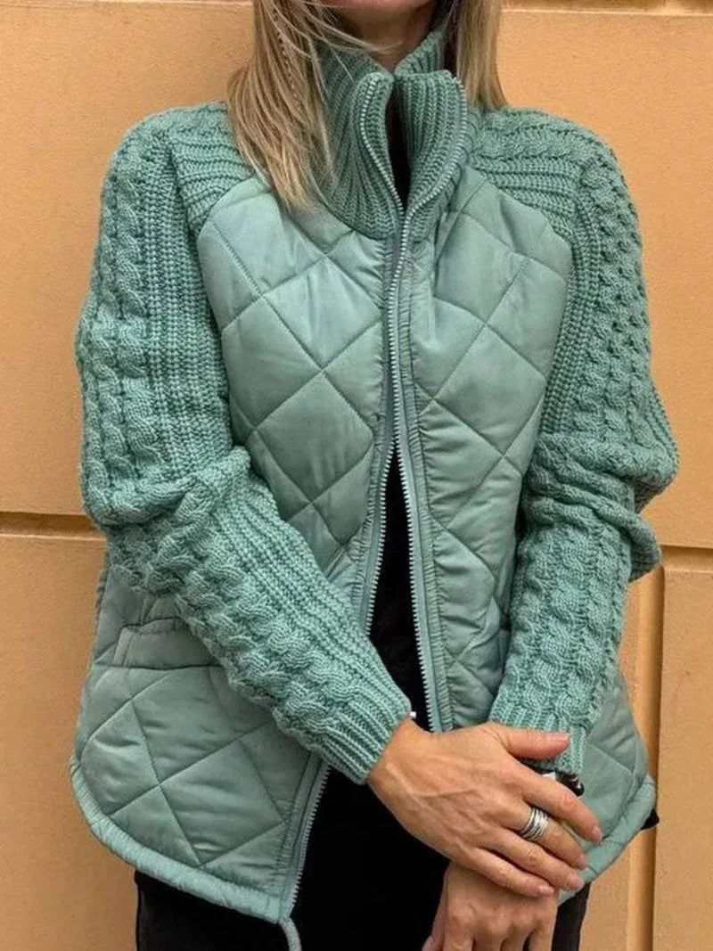 Chaqueta de Mujer Acolchada Ligera con Cremallera