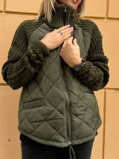 Chaqueta de Mujer Acolchada Ligera con Cremallera