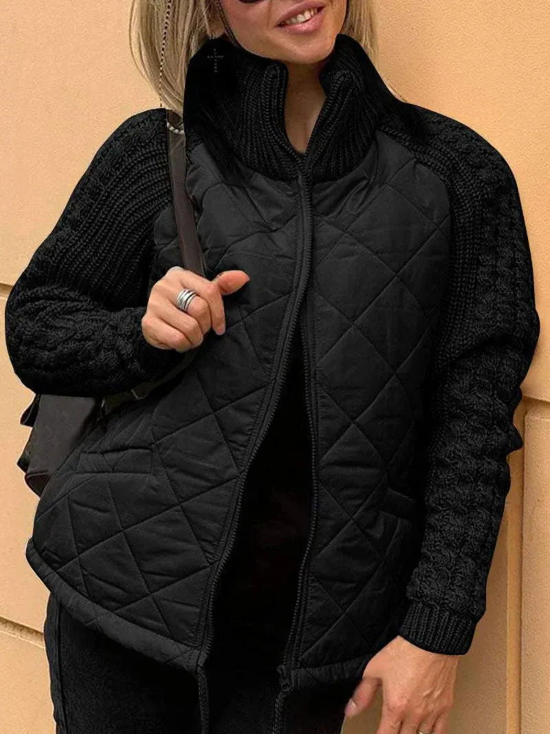 Chaqueta de Mujer Acolchada Ligera con Cremallera