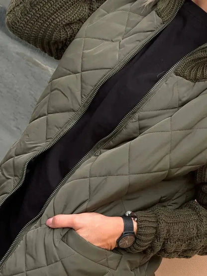 Chaqueta de Mujer Acolchada Ligera con Cremallera