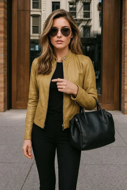 Chaqueta de Mujer Entallada Casual con Cremallera