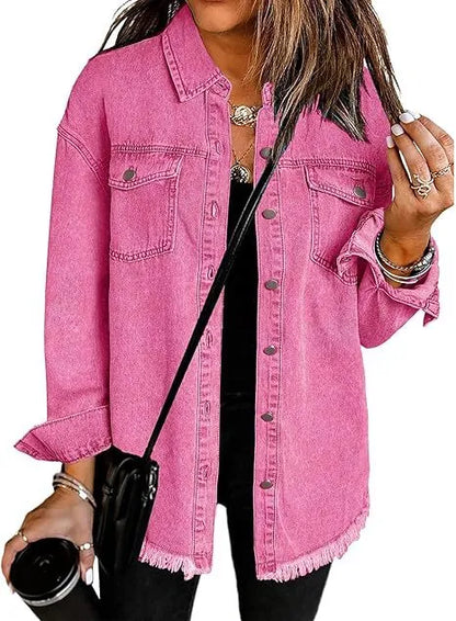 Chaqueta de Mujer Larga Casual con Bolsillos