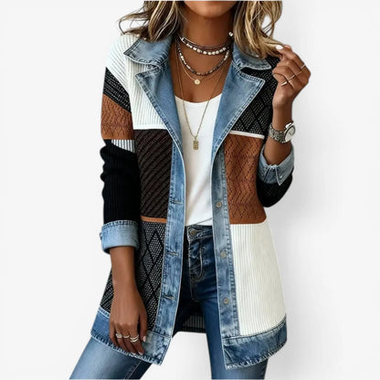 Chaqueta de Mujer Larga Casual con Botones