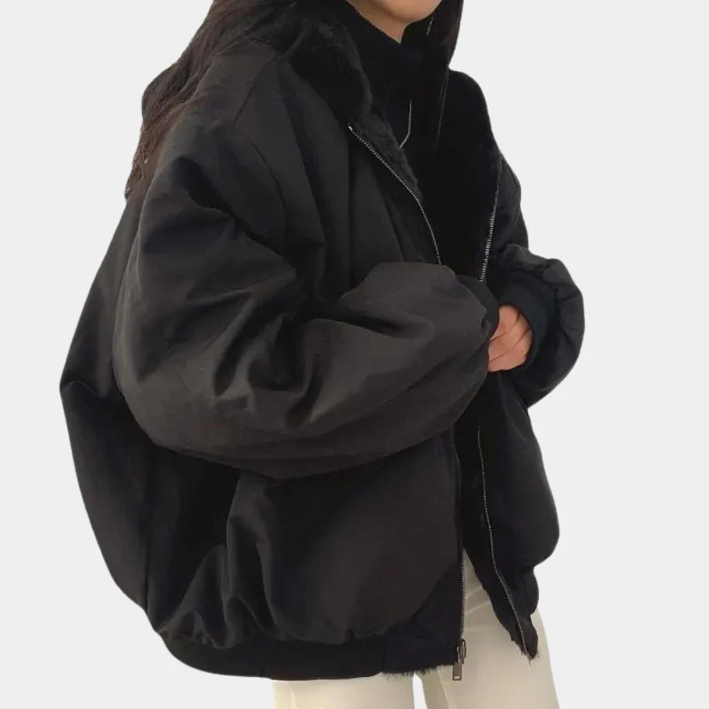 Chaqueta de Mujer de Invierno Oversize con Capucha