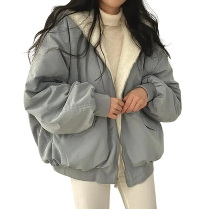 Chaqueta de Mujer de Invierno Oversize con Capucha