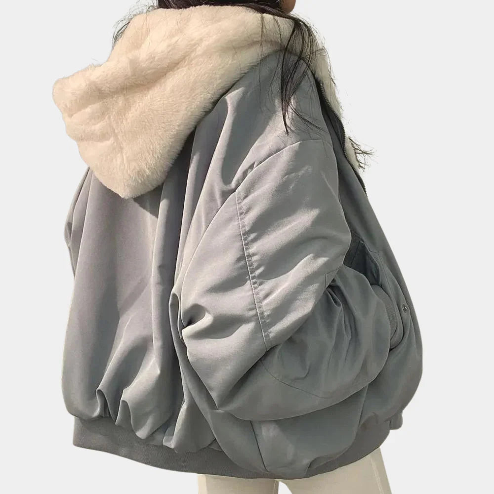 Chaqueta de Mujer de Invierno Oversize con Capucha