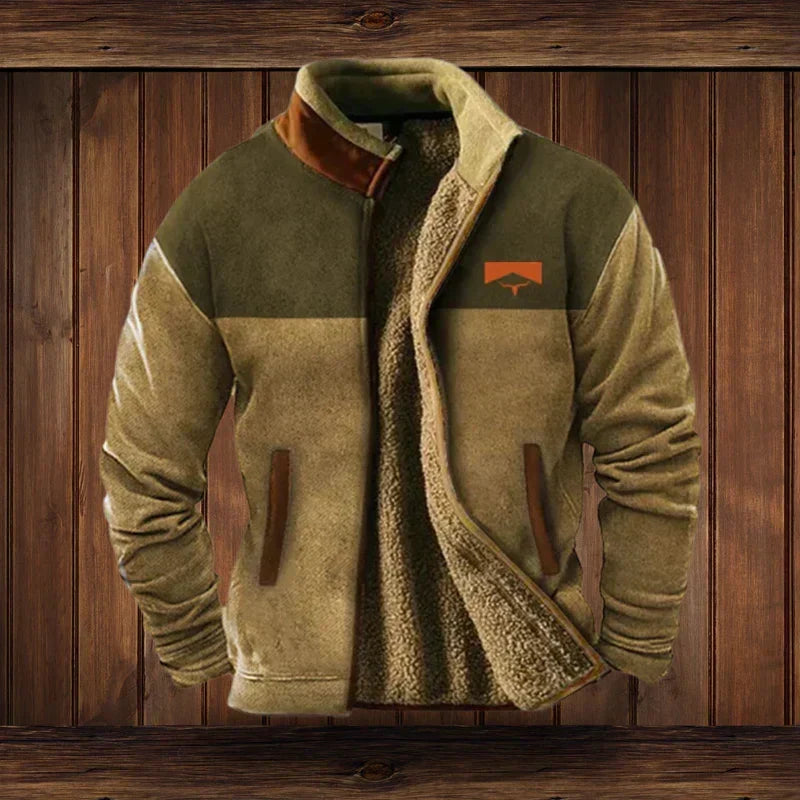 Chaquetas de Invierno de Hombre Casual Estampada con Bolsillos