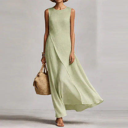 Vestido de Verano Largo Casual con Asimétrico