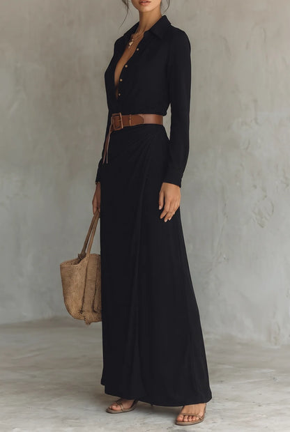 Vestido de Verano Largo Casual con Manga Larga