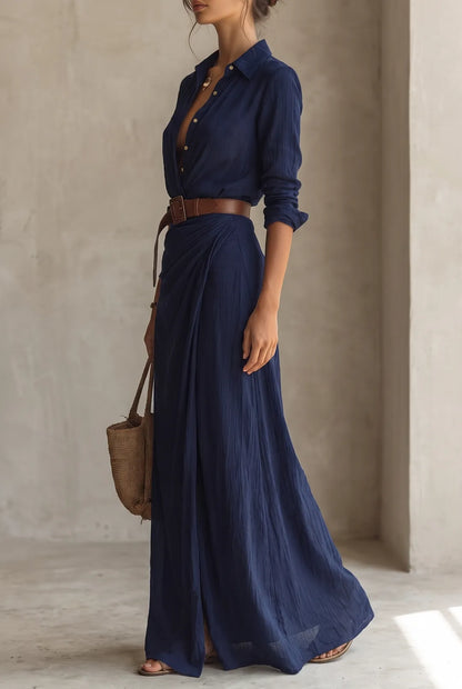 Vestido de Verano Largo Casual con Manga Larga