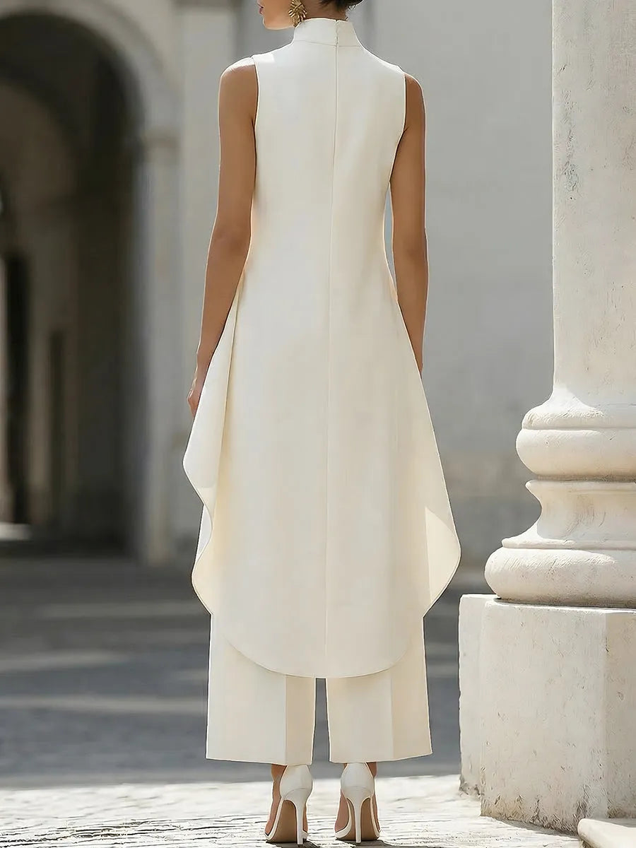 Mono de Mujer Elegante Ancho con Cuello Halter