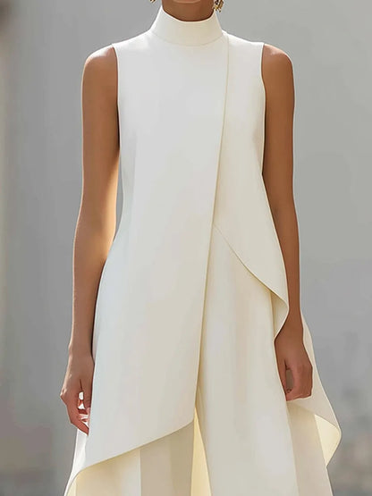 Mono de Mujer Elegante Ancho con Cuello Halter
