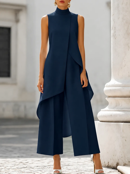 Mono de Mujer Elegante Ancho con Cuello Halter