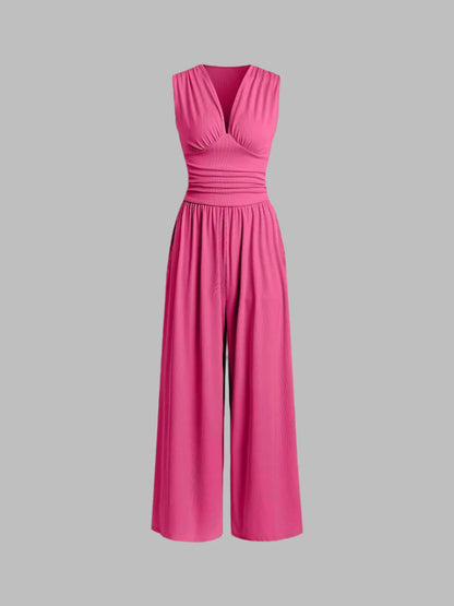 Mono de Mujer de Invitada de Boda Elegante con Escote en V