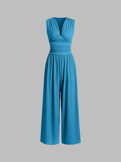 Mono de Mujer de Invitada de Boda Elegante con Escote en V