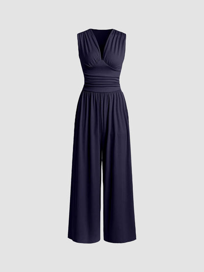 Mono de Mujer de Invitada de Boda Elegante con Escote en V