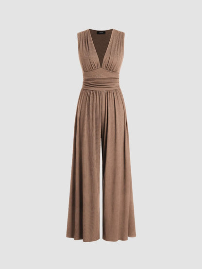 Mono de Mujer de Invitada de Boda Elegante con Escote en V