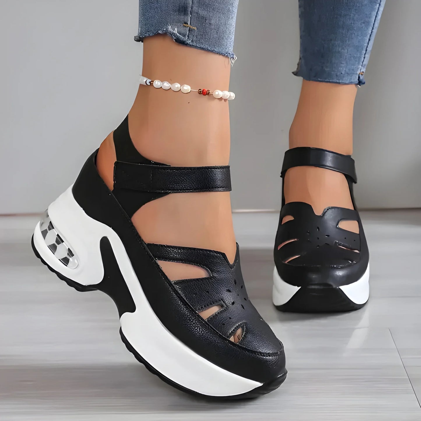 Sandalias de mujer elegantes casuales con soporte de arco