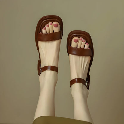 Sandalias de Mujer Casuales Minimalistas con Tiras
