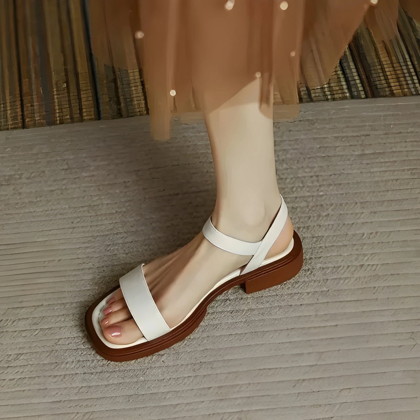Sandalias de Mujer Casuales Minimalistas con Tiras