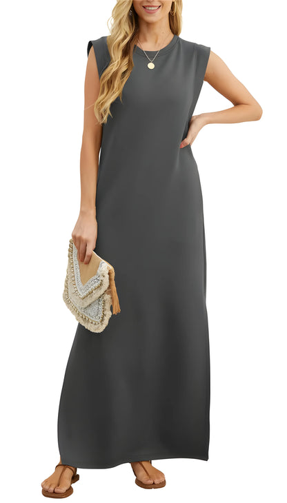 Vestido Maxi de Verano Elegante y Casual con Bolsillos