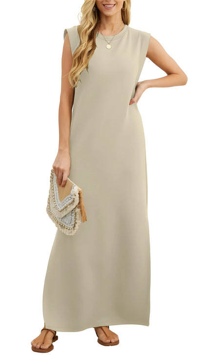 Vestido Maxi de Verano Elegante y Casual con Bolsillos