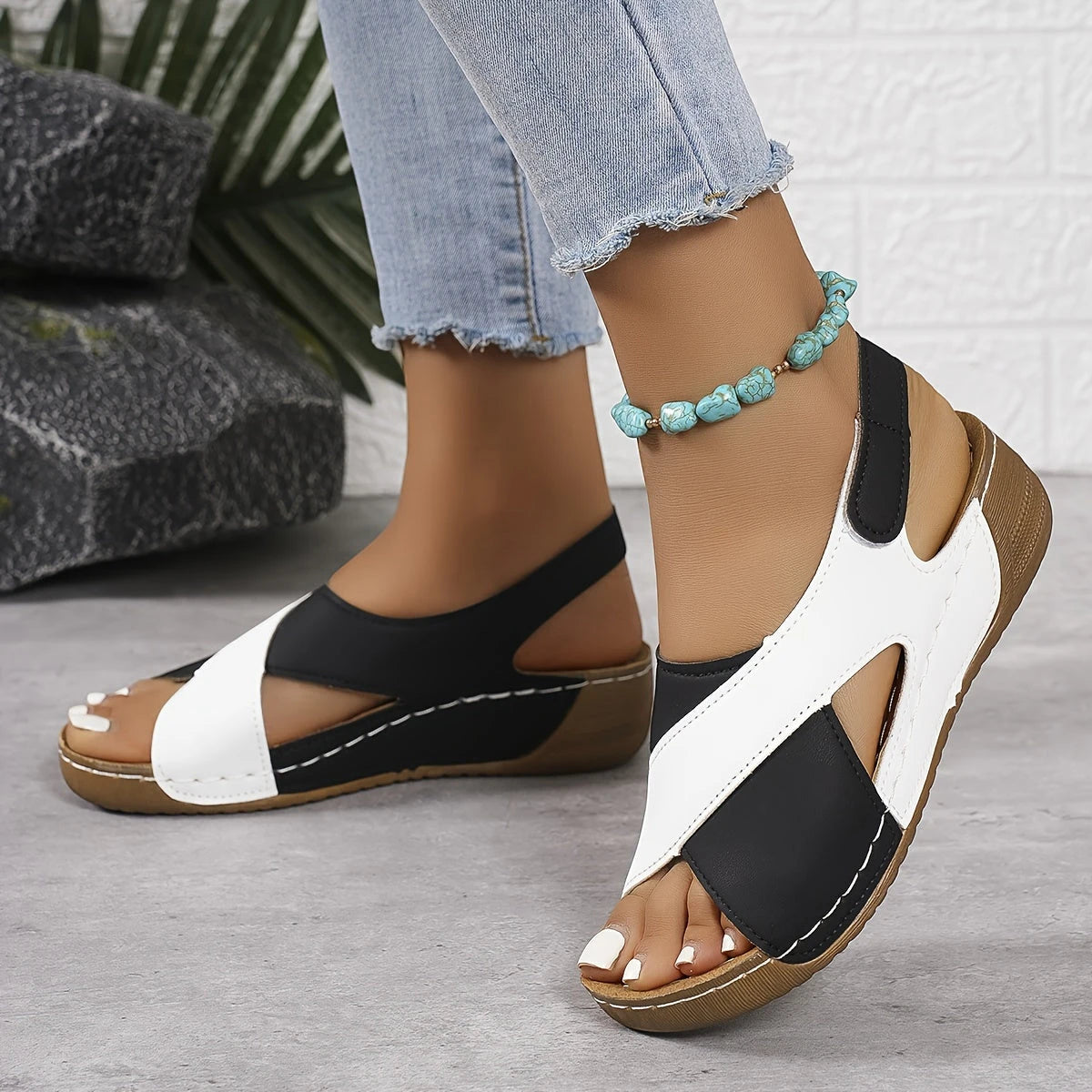 Sandalias de Mujer Casual con Tiras y Plataforma