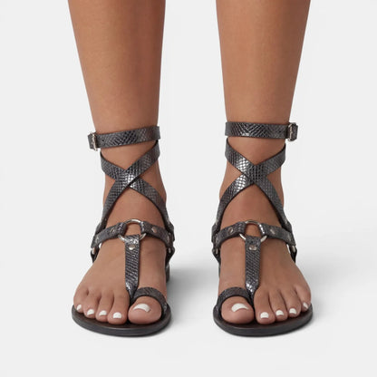 Sandalias de Mujer Casuales con Tiras y Hebilla