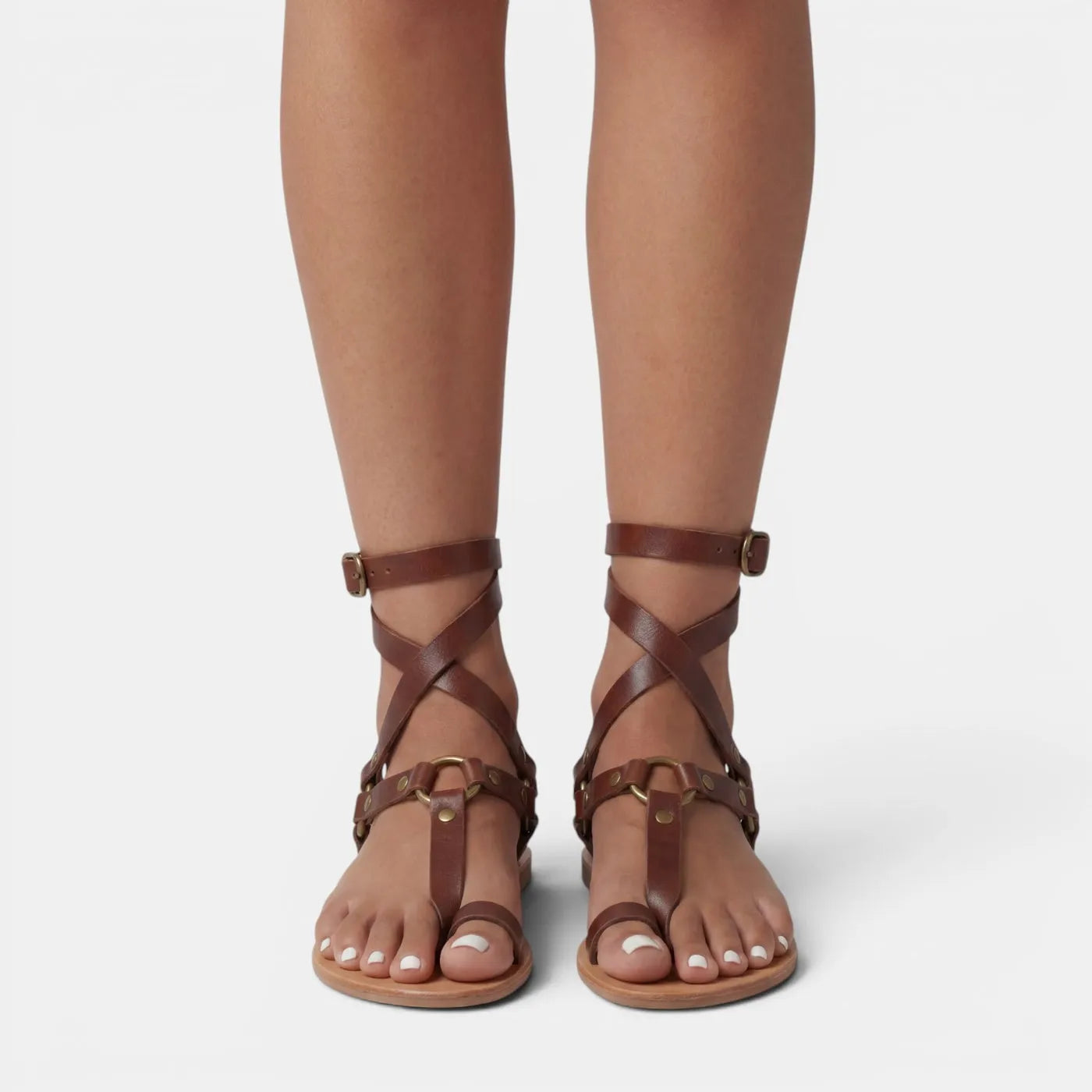 Sandalias de Mujer Casuales con Tiras y Hebilla