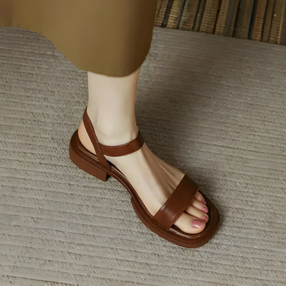 Sandalias de Mujer Casuales Minimalistas con Tiras