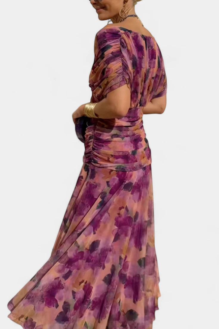 Vestido Invitada Boda Largo Elegante con Hombros Descubiertos