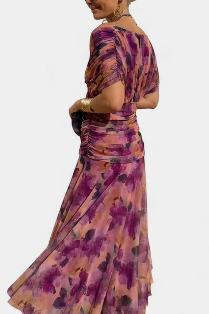 Vestido Invitada Boda Largo Elegante con Hombros Descubiertos
